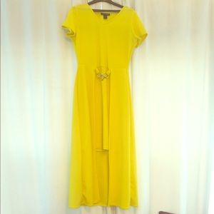 Neon Yellow Midi Gown